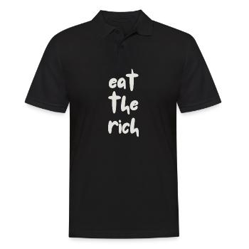 Mangez les riches - Polo Homme - noir - Devant - Kai (181cm)