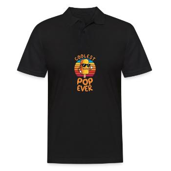 Coolest Pop Ever Fun Popsicle Dad - Männer Poloshirt - Schwarz - Vorne - Kai (181cm)
