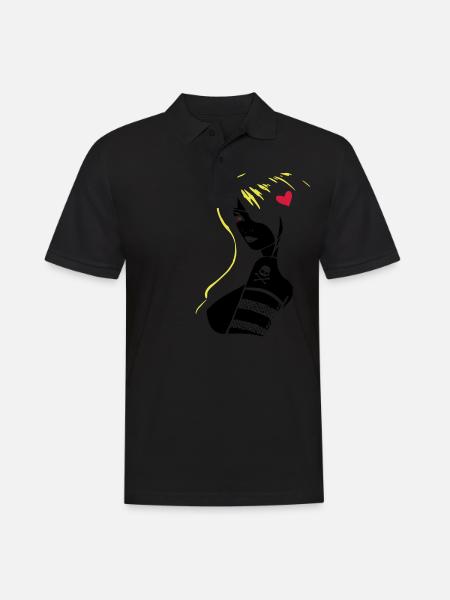 pirate-girl - Men's Polo Shirt - black