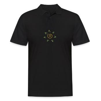 Spiral Sun Sunshine Funny Ethno Gift - Men's Polo Shirt - black - Front - Kai (181cm)