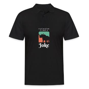 Extinction pas drôle. Gesche, militant des droits des animaux - Polo Homme - noir - Devant - Kai (181cm)