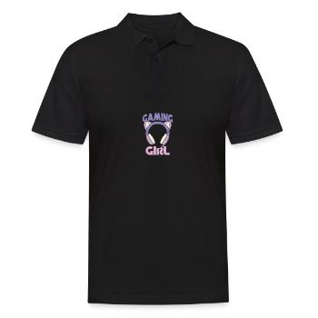 Gamer Girl Gambler Gamer GamblerGirl Gamergirl - Polo Homme - noir - Devant - Kai (181cm)