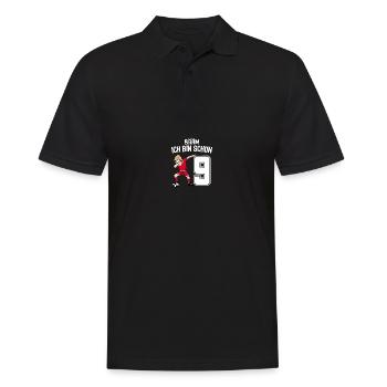 9. Geburtstag Kinder Fussballtrikot Fussballer - Männer Poloshirt - Schwarz - Vorne - Kai (181cm)