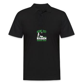 Gartenfreunde Rasenflüsterer Platzwart Geschenk - Männer Poloshirt - Schwarz - Vorne - Kai (181cm)