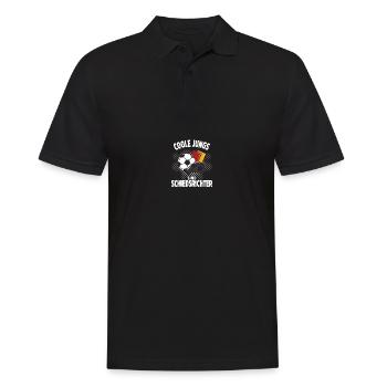 Schiedsrichter Jugendschiri Schiri Trikot Geschenk - Männer Poloshirt - Schwarz - Vorne - Kai (181cm)