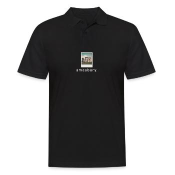 Stonehenge Amesbury Retro Foto - Männer Poloshirt - Schwarz - Vorne - Kai (181cm)