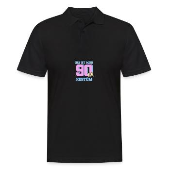 90er jahre Pary Mottoparty 90s Outfit - Männer Poloshirt - Schwarz - Vorne - Kai (181cm)