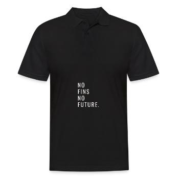 No Fins No Future Safe Sharks - Männer Poloshirt - Schwarz - Vorne - Kai (181cm)