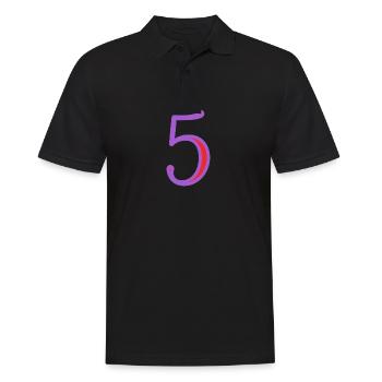 5. 5 YEARS. 5th ANNIVERSARY. 5 YEAR ANNIVERSARY - Men's Polo Shirt - black - Front - Kai (181cm)