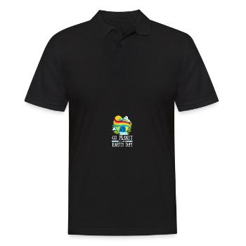 Go Planet It's Your Earth Day Rainbow - Männer Poloshirt - Schwarz - Vorne - Kai (181cm)