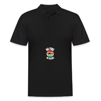 No Fins No Future Safe Sharks - Männer Poloshirt - Schwarz - Vorne - Kai (181cm)
