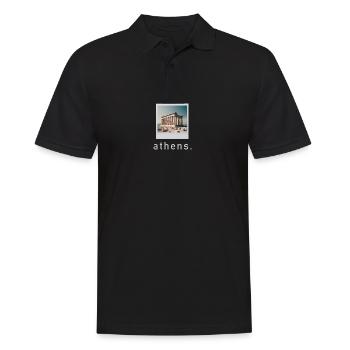 Acropole d’Athènes Rétro Photo - Polo Homme - noir - Devant - Kai (181cm)