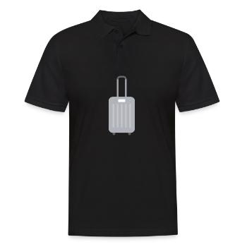 Koffer Tasche Gepäck - Männer Poloshirt - Schwarz - Vorne - Kai (181cm)