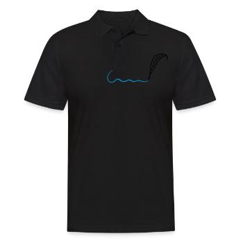 Feder Schriftsteller Autor Geschenk - Männer Poloshirt - Schwarz - Vorne - Kai (181cm)