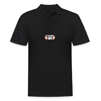 N Scheiss muss ich - Männer Poloshirt - Schwarz - Vorne - Kai (181cm)