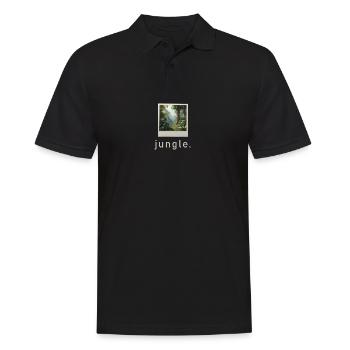 Dschungel Vibe Retro Foto - Männer Poloshirt - Schwarz - Vorne - Kai (181cm)