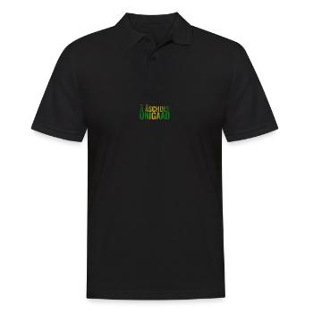 Sächsischer Spruch Ä äschdes Unigaad - Männer Poloshirt - Schwarz - Vorne - Kai (181cm)