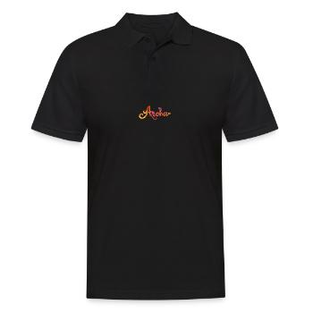 Aroha Love in Maori Language - Gift Idea - Men's Polo Shirt - black - Front - Kai (181cm)