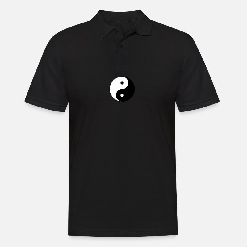 Yin yang - Männer Poloshirt - Schwarz