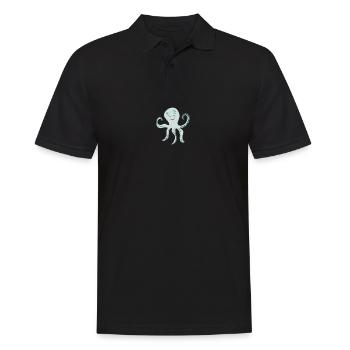 Cadeau bébé pieuvre - Polo Homme - noir - Devant - Kai (181cm)