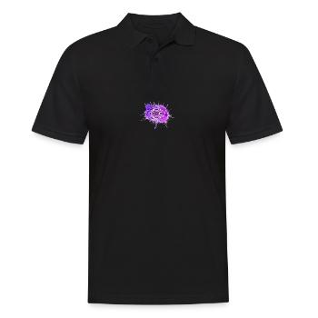 Mandala - Lila - Männer Poloshirt - Schwarz - Vorne - Kai (181cm)