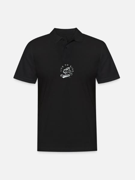 Love to ride - Men's Polo Shirt - black