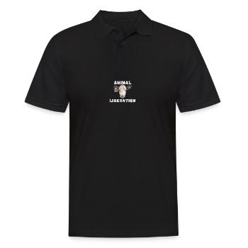 Animal Liberation Kalb - Männer Poloshirt - Schwarz - Vorne - Kai (181cm)