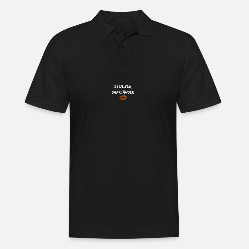 Stolzer Saarländer Lyoner Geschenk Geschenkidee - Männer Poloshirt - Schwarz