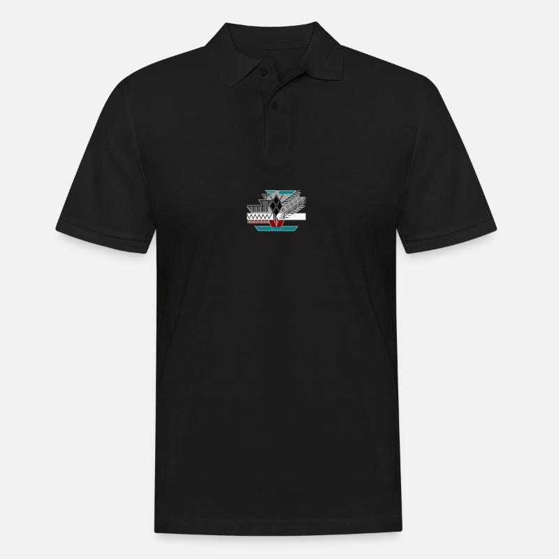 Konon geometryczny sweter kononowicz / kononowicza - Männer Poloshirt - Schwarz