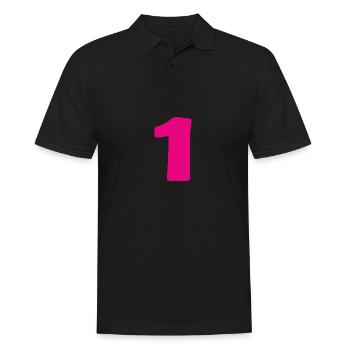 1. 1 year. 1st ANNIVERSARY. 1 YEAR ANNIVERSARY - Men's Polo Shirt - black - Front - Kai (181cm)