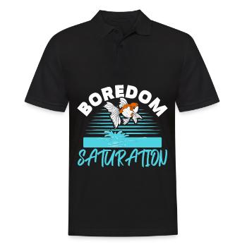 Langeweile Sättigung Aquarianer Fischhaltung Goldf - Männer Poloshirt - Schwarz - Vorne - Kai (181cm)