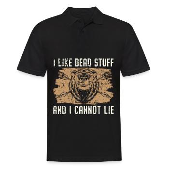 Ich mag totes Zeug und ich kann nicht lügen Taxide - Männer Poloshirt - Schwarz - Vorne - Kai (181cm)