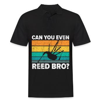 Kannst du überhaupt blasen, Bruder? Instrument Mus - Männer Poloshirt - Schwarz - Vorne - Kai (181cm)