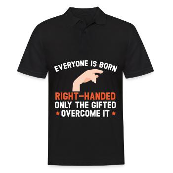 Jeder ist von Geburt an rechtshändig begabt Überwi - Männer Poloshirt - Schwarz - Vorne - Kai (181cm)