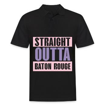 Straight Outta Baton Rouge Baton Baton Twirling - Men's Polo Shirt - black - Front - Kai (181cm)