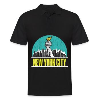 New York États-Unis Amérique New York Empire Stater - Polo Homme - noir - Devant - Kai (181cm)
