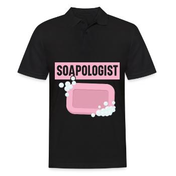 Soapologist Handmade Soap Soap Soap Maker - Men's Polo Shirt - black - Front - Kai (181cm)