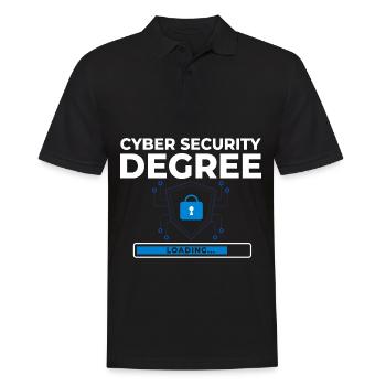 Cyber Security Information Computer Sicherheit - Männer Poloshirt - Schwarz - Vorne - Kai (181cm)