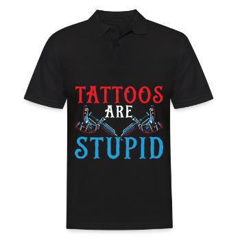 Tattoos are stupid tattoo artist tattoo tattooist - Men's Polo Shirt - black - Front - Kai (181cm)