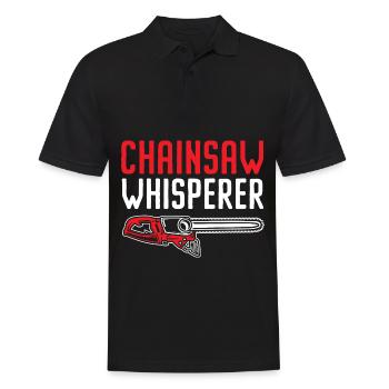Chainsaw Whisperer Arboriculture Arborist - Men's Polo Shirt - black - Front - Kai (181cm)