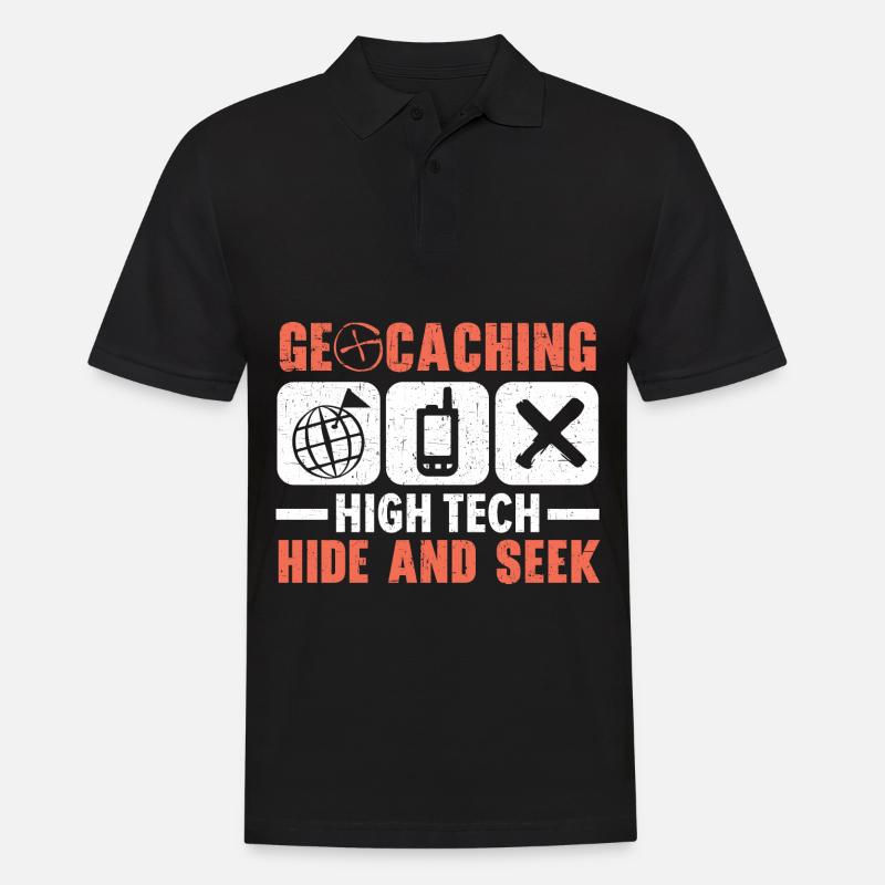 Géocachette de haute technologie Cache-cache - Polo Homme - noir