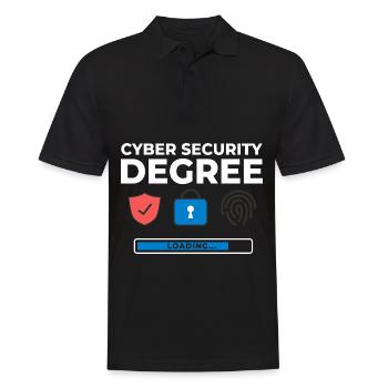 Cyber Security Information Computer Sicherheit - Männer Poloshirt - Schwarz - Vorne - Kai (181cm)