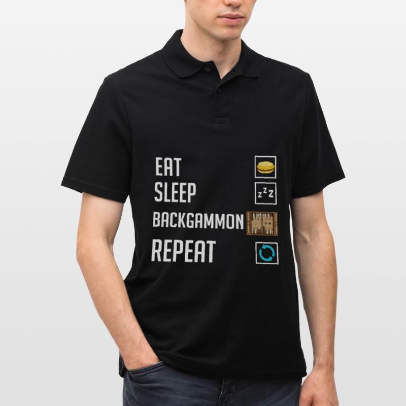 Backgammon Board Game Player Game Rules Men's Polo Shirt