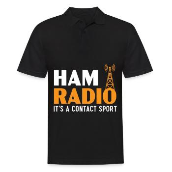 Radio amateur C’est un opérateur sportif de contact Roue de jambon - Polo Homme - noir - Devant - Kai (181cm)