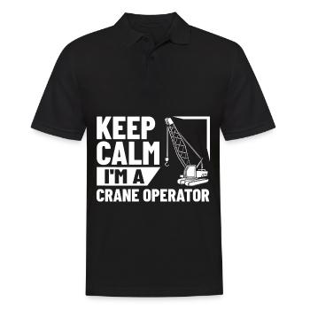 Formation de grutier Ouvrier de la construction Tour de grue - Polo Homme - noir - Devant - Kai (181cm)