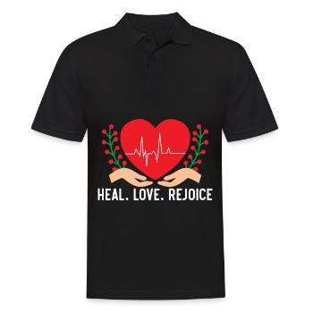 Guérir l’amour Réjouissez-vous Soins infirmiers Malades médicaux - Polo Homme - noir - Devant - Kai (181cm)