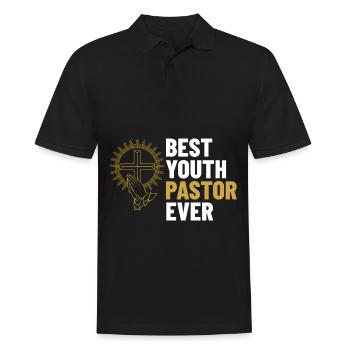 Youth Parish Church Pastor Christian - Men's Polo Shirt - black - Front - Kai (181cm)