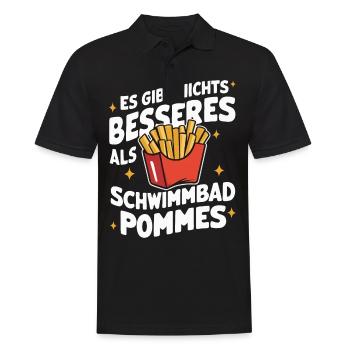 Frites, frites, restauration rapide - Polo Homme - noir - Devant - Kai (181cm)