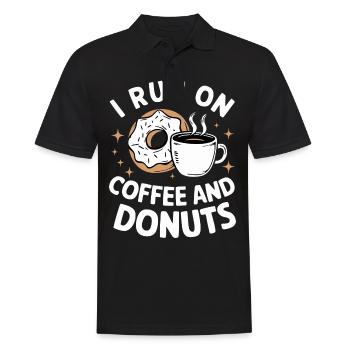 Donut Donuts Süßigkeiten Bagel - Männer Poloshirt - Schwarz - Vorne - Kai (181cm)