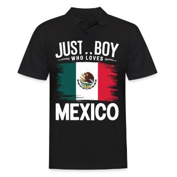 Mexico Mexico Mexican Spanish - Men's Polo Shirt - black - Front - Kai (181cm)